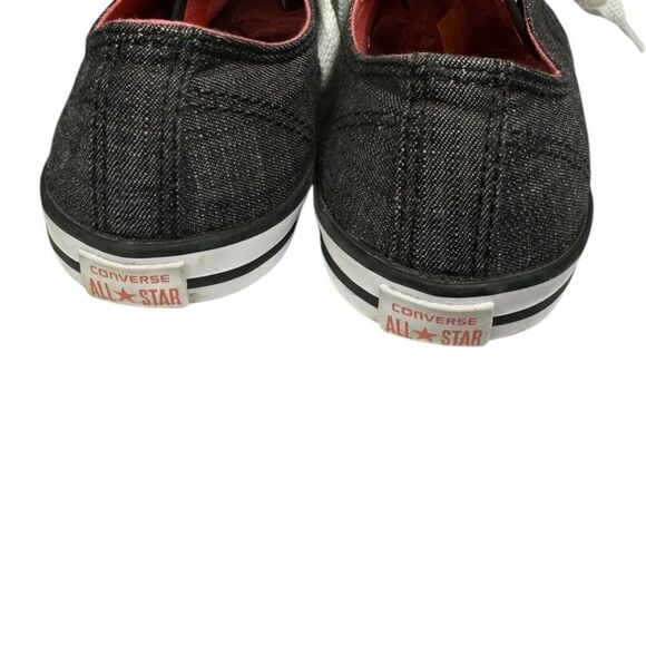 Converse All Star Women's Heathered Black Grey Canvas Lace Sneakers 7 - Picture 5 of 6